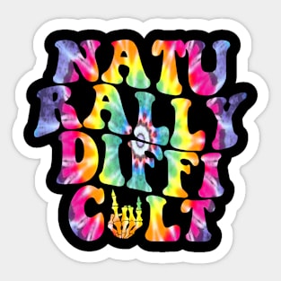 Naturally Difficult Hippie Sticker